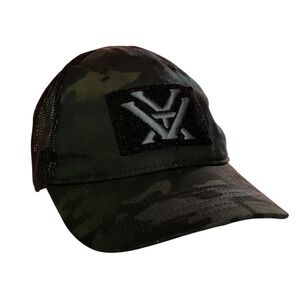 Vortex Optics Hat Mens Strapback Cap Black Camo Cap Utility Tactical Trucker